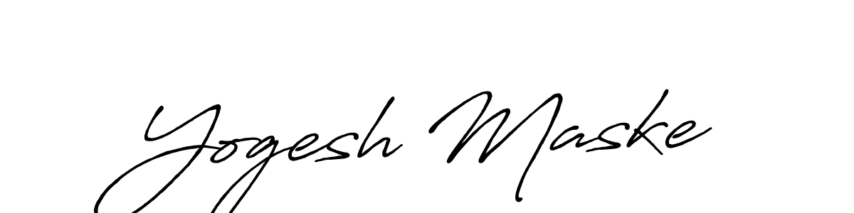 Antro_Vectra_Bolder is a professional signature style that is perfect for those who want to add a touch of class to their signature. It is also a great choice for those who want to make their signature more unique. Get Yogesh Maske name to fancy signature for free. Yogesh Maske signature style 7 images and pictures png
