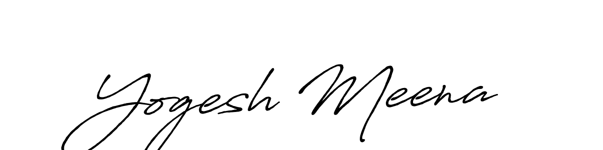 Design your own signature with our free online signature maker. With this signature software, you can create a handwritten (Antro_Vectra_Bolder) signature for name Yogesh Meena. Yogesh Meena signature style 7 images and pictures png