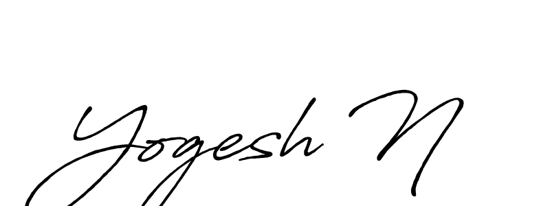 It looks lik you need a new signature style for name Yogesh N. Design unique handwritten (Antro_Vectra_Bolder) signature with our free signature maker in just a few clicks. Yogesh N signature style 7 images and pictures png