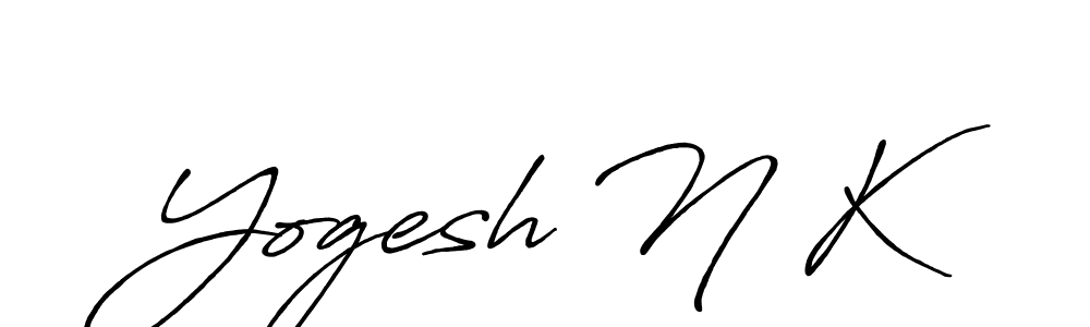 Also You can easily find your signature by using the search form. We will create Yogesh N K name handwritten signature images for you free of cost using Antro_Vectra_Bolder sign style. Yogesh N K signature style 7 images and pictures png