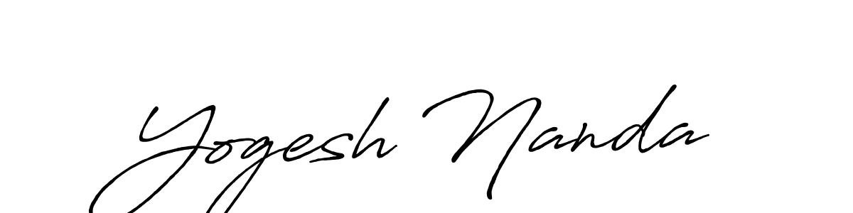 Use a signature maker to create a handwritten signature online. With this signature software, you can design (Antro_Vectra_Bolder) your own signature for name Yogesh Nanda. Yogesh Nanda signature style 7 images and pictures png