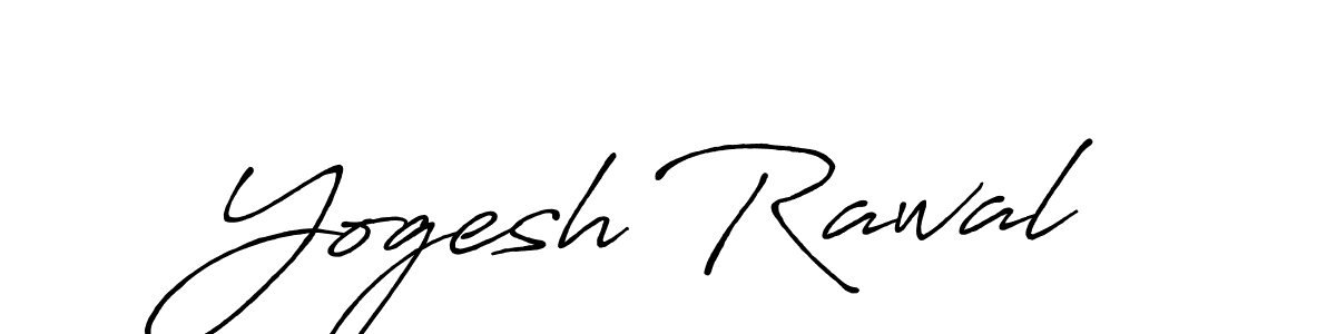 Make a beautiful signature design for name Yogesh Rawal. With this signature (Antro_Vectra_Bolder) style, you can create a handwritten signature for free. Yogesh Rawal signature style 7 images and pictures png