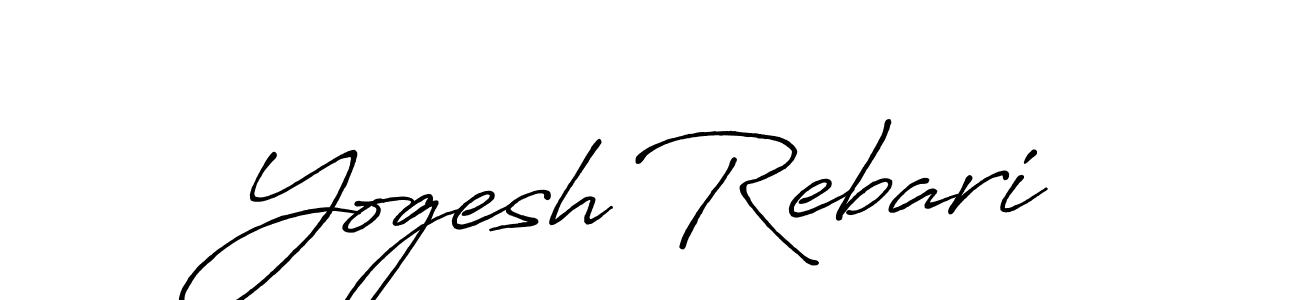 Create a beautiful signature design for name Yogesh Rebari. With this signature (Antro_Vectra_Bolder) fonts, you can make a handwritten signature for free. Yogesh Rebari signature style 7 images and pictures png