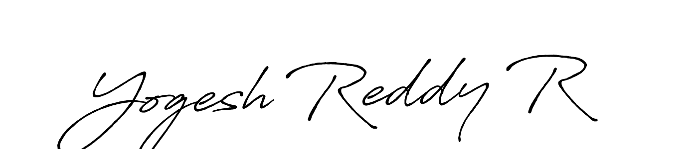 Make a beautiful signature design for name Yogesh Reddy R. With this signature (Antro_Vectra_Bolder) style, you can create a handwritten signature for free. Yogesh Reddy R signature style 7 images and pictures png