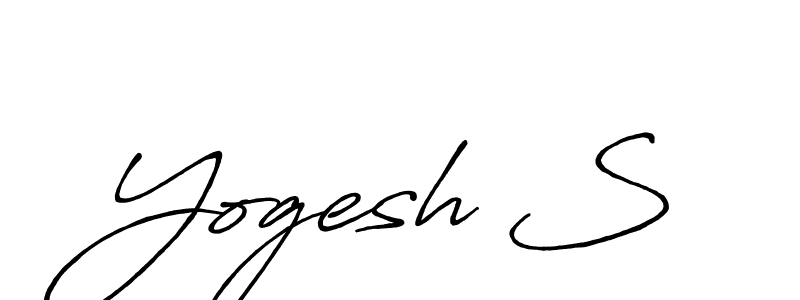 Create a beautiful signature design for name Yogesh S. With this signature (Antro_Vectra_Bolder) fonts, you can make a handwritten signature for free. Yogesh S signature style 7 images and pictures png