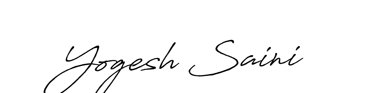 Make a short Yogesh Saini signature style. Manage your documents anywhere anytime using Antro_Vectra_Bolder. Create and add eSignatures, submit forms, share and send files easily. Yogesh Saini signature style 7 images and pictures png
