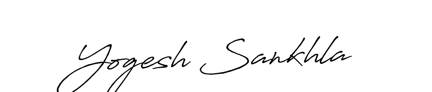 Antro_Vectra_Bolder is a professional signature style that is perfect for those who want to add a touch of class to their signature. It is also a great choice for those who want to make their signature more unique. Get Yogesh Sankhla name to fancy signature for free. Yogesh Sankhla signature style 7 images and pictures png