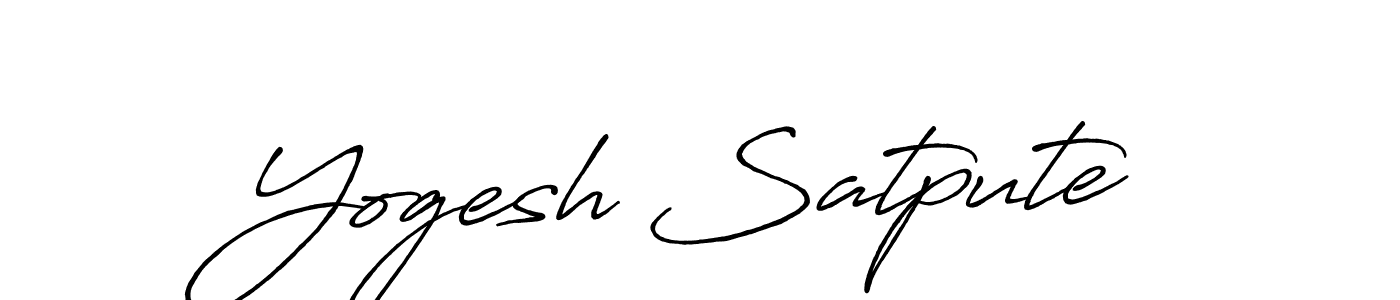 The best way (Antro_Vectra_Bolder) to make a short signature is to pick only two or three words in your name. The name Yogesh Satpute include a total of six letters. For converting this name. Yogesh Satpute signature style 7 images and pictures png