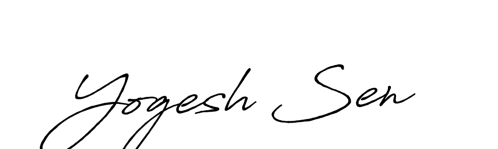 How to Draw Yogesh Sen signature style? Antro_Vectra_Bolder is a latest design signature styles for name Yogesh Sen. Yogesh Sen signature style 7 images and pictures png