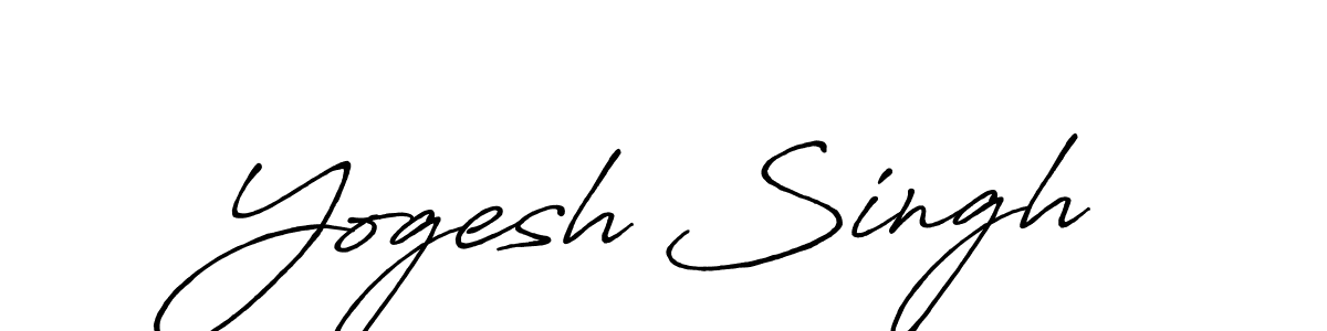 How to make Yogesh Singh signature? Antro_Vectra_Bolder is a professional autograph style. Create handwritten signature for Yogesh Singh name. Yogesh Singh signature style 7 images and pictures png