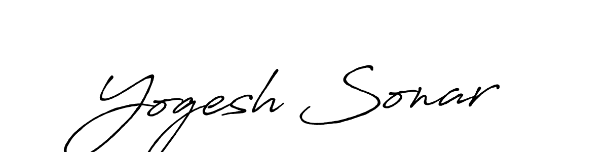 Create a beautiful signature design for name Yogesh Sonar. With this signature (Antro_Vectra_Bolder) fonts, you can make a handwritten signature for free. Yogesh Sonar signature style 7 images and pictures png