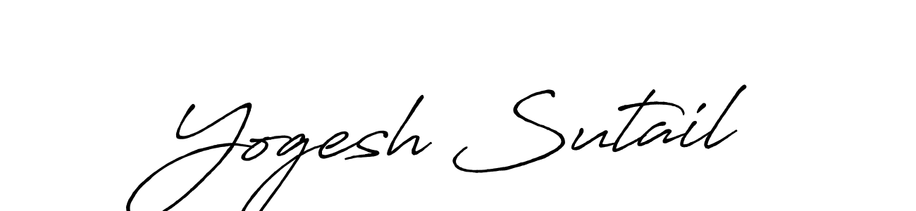 Similarly Antro_Vectra_Bolder is the best handwritten signature design. Signature creator online .You can use it as an online autograph creator for name Yogesh Sutail. Yogesh Sutail signature style 7 images and pictures png