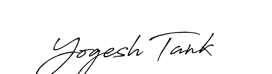 Yogesh Tank stylish signature style. Best Handwritten Sign (Antro_Vectra_Bolder) for my name. Handwritten Signature Collection Ideas for my name Yogesh Tank. Yogesh Tank signature style 7 images and pictures png