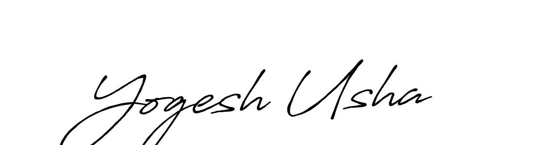 The best way (Antro_Vectra_Bolder) to make a short signature is to pick only two or three words in your name. The name Yogesh Usha include a total of six letters. For converting this name. Yogesh Usha signature style 7 images and pictures png