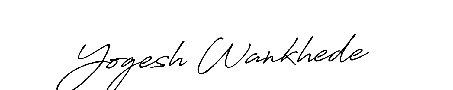 Also we have Yogesh Wankhede name is the best signature style. Create professional handwritten signature collection using Antro_Vectra_Bolder autograph style. Yogesh Wankhede signature style 7 images and pictures png