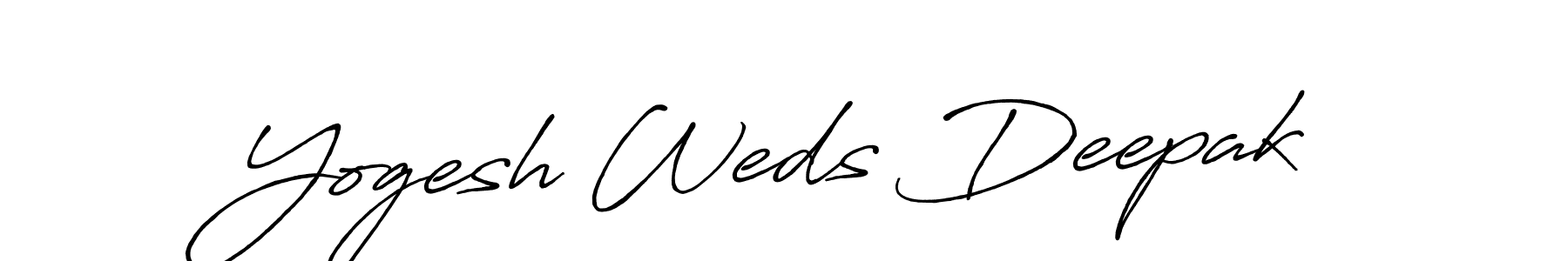 The best way (Antro_Vectra_Bolder) to make a short signature is to pick only two or three words in your name. The name Yogesh Weds Deepak include a total of six letters. For converting this name. Yogesh Weds Deepak signature style 7 images and pictures png