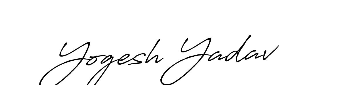 Design your own signature with our free online signature maker. With this signature software, you can create a handwritten (Antro_Vectra_Bolder) signature for name Yogesh Yadav. Yogesh Yadav signature style 7 images and pictures png