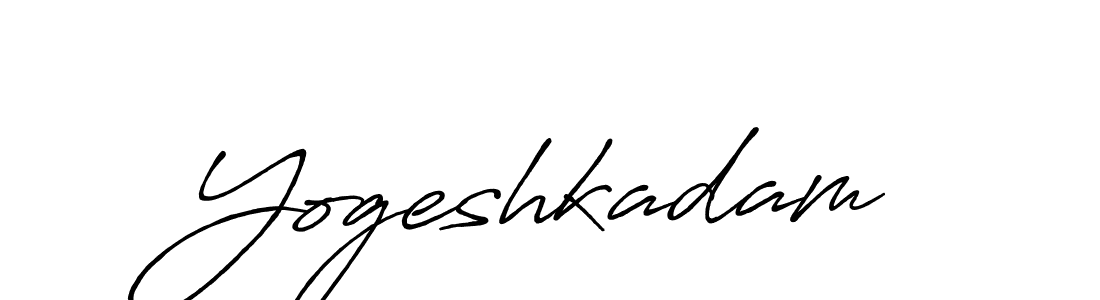 Also we have Yogeshkadam name is the best signature style. Create professional handwritten signature collection using Antro_Vectra_Bolder autograph style. Yogeshkadam signature style 7 images and pictures png