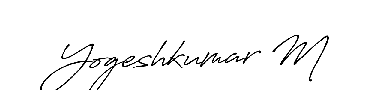 Also we have Yogeshkumar M name is the best signature style. Create professional handwritten signature collection using Antro_Vectra_Bolder autograph style. Yogeshkumar M signature style 7 images and pictures png