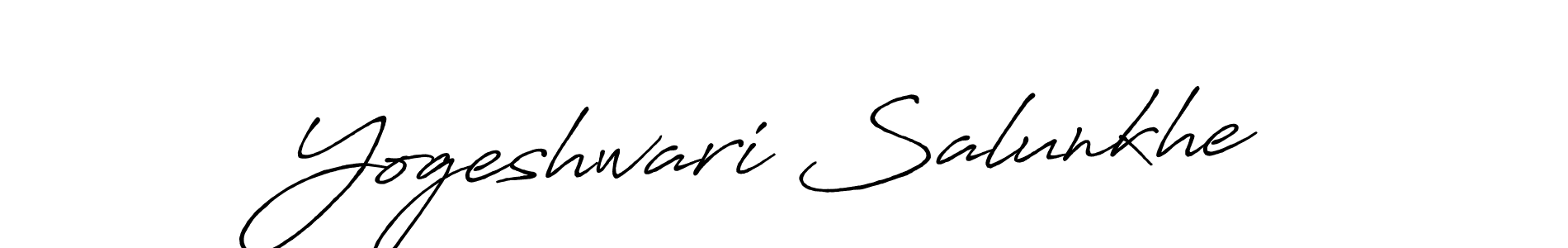 if you are searching for the best signature style for your name Yogeshwari Salunkhe. so please give up your signature search. here we have designed multiple signature styles  using Antro_Vectra_Bolder. Yogeshwari Salunkhe signature style 7 images and pictures png