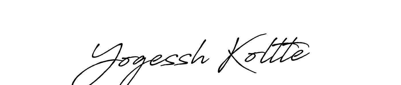 Yogessh Koltte stylish signature style. Best Handwritten Sign (Antro_Vectra_Bolder) for my name. Handwritten Signature Collection Ideas for my name Yogessh Koltte. Yogessh Koltte signature style 7 images and pictures png