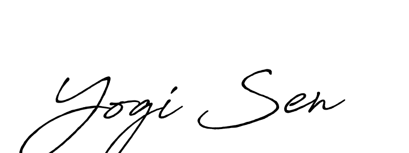 Make a beautiful signature design for name Yogi Sen. Use this online signature maker to create a handwritten signature for free. Yogi Sen signature style 7 images and pictures png