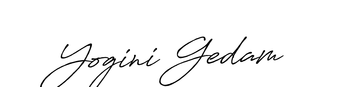 Yogini Gedam stylish signature style. Best Handwritten Sign (Antro_Vectra_Bolder) for my name. Handwritten Signature Collection Ideas for my name Yogini Gedam. Yogini Gedam signature style 7 images and pictures png