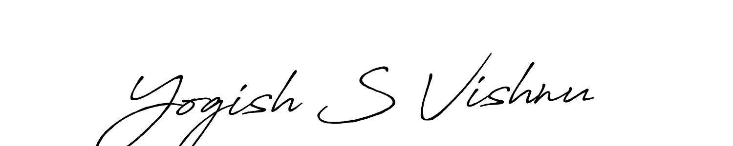 Also we have Yogish S Vishnu name is the best signature style. Create professional handwritten signature collection using Antro_Vectra_Bolder autograph style. Yogish S Vishnu signature style 7 images and pictures png