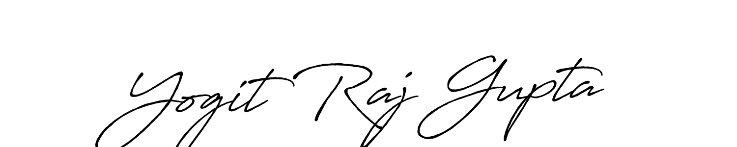 How to make Yogit Raj Gupta signature? Antro_Vectra_Bolder is a professional autograph style. Create handwritten signature for Yogit Raj Gupta name. Yogit Raj Gupta signature style 7 images and pictures png