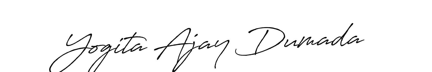 It looks lik you need a new signature style for name Yogita Ajay Dumada. Design unique handwritten (Antro_Vectra_Bolder) signature with our free signature maker in just a few clicks. Yogita Ajay Dumada signature style 7 images and pictures png