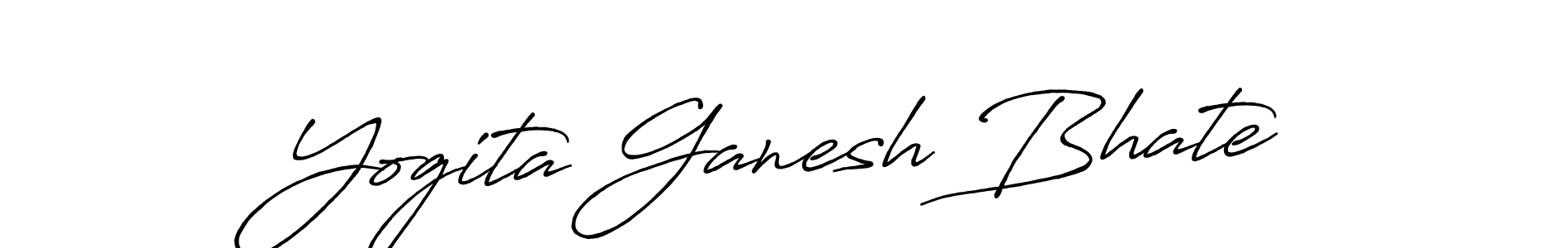 How to Draw Yogita Ganesh Bhate signature style? Antro_Vectra_Bolder is a latest design signature styles for name Yogita Ganesh Bhate. Yogita Ganesh Bhate signature style 7 images and pictures png