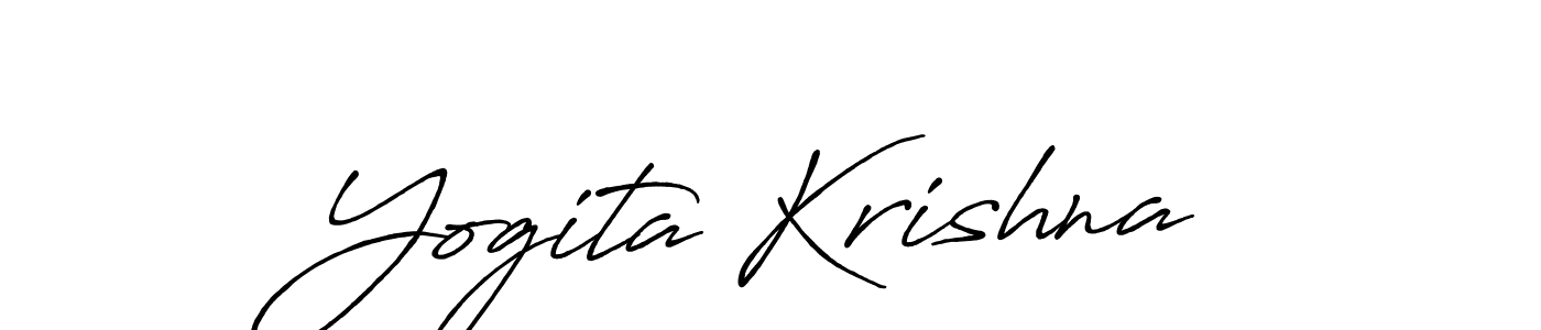 Yogita Krishna stylish signature style. Best Handwritten Sign (Antro_Vectra_Bolder) for my name. Handwritten Signature Collection Ideas for my name Yogita Krishna. Yogita Krishna signature style 7 images and pictures png