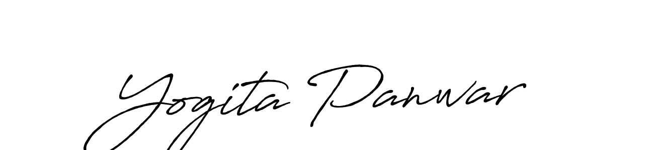 Yogita Panwar stylish signature style. Best Handwritten Sign (Antro_Vectra_Bolder) for my name. Handwritten Signature Collection Ideas for my name Yogita Panwar. Yogita Panwar signature style 7 images and pictures png