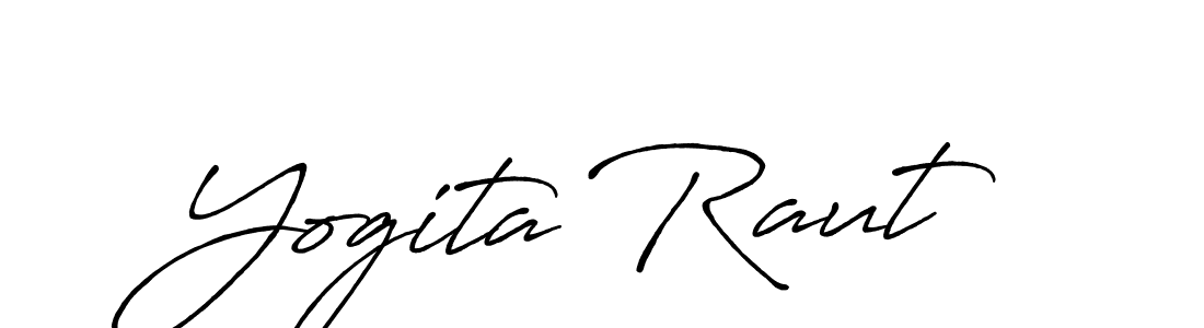 Antro_Vectra_Bolder is a professional signature style that is perfect for those who want to add a touch of class to their signature. It is also a great choice for those who want to make their signature more unique. Get Yogita Raut name to fancy signature for free. Yogita Raut signature style 7 images and pictures png