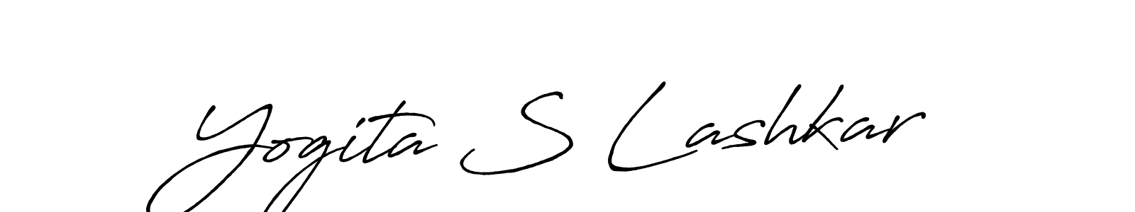 How to make Yogita S Lashkar signature? Antro_Vectra_Bolder is a professional autograph style. Create handwritten signature for Yogita S Lashkar name. Yogita S Lashkar signature style 7 images and pictures png
