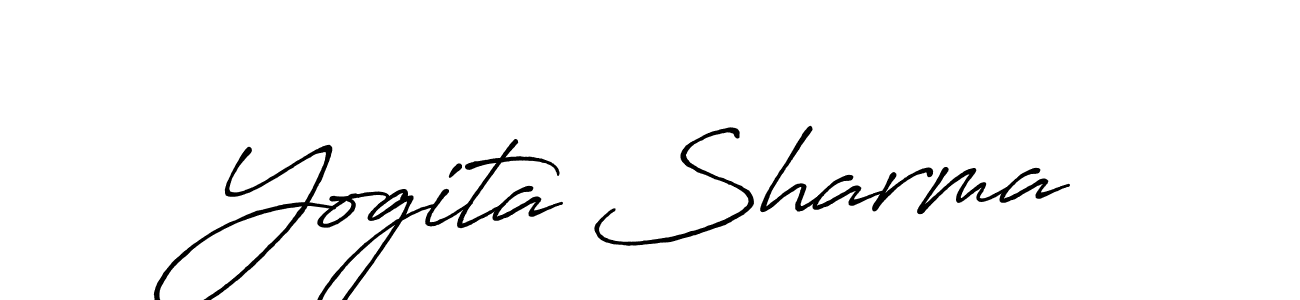 Create a beautiful signature design for name Yogita Sharma. With this signature (Antro_Vectra_Bolder) fonts, you can make a handwritten signature for free. Yogita Sharma signature style 7 images and pictures png