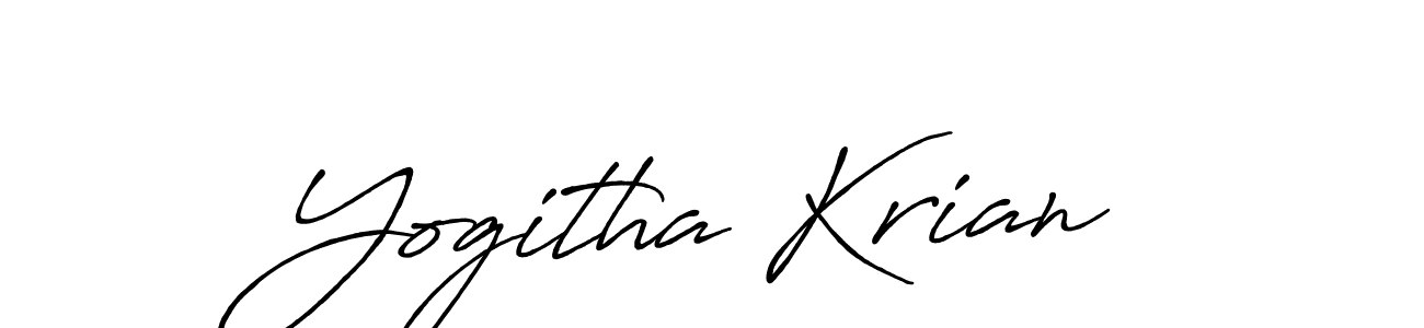 It looks lik you need a new signature style for name Yogitha Krian. Design unique handwritten (Antro_Vectra_Bolder) signature with our free signature maker in just a few clicks. Yogitha Krian signature style 7 images and pictures png