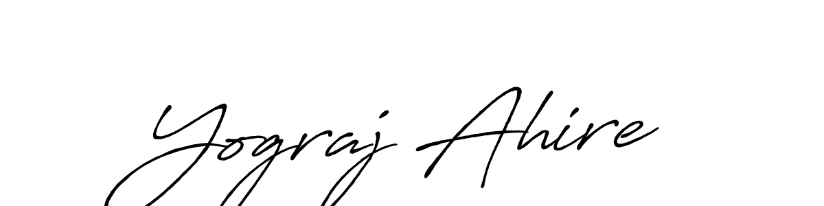 Yograj Ahire stylish signature style. Best Handwritten Sign (Antro_Vectra_Bolder) for my name. Handwritten Signature Collection Ideas for my name Yograj Ahire. Yograj Ahire signature style 7 images and pictures png