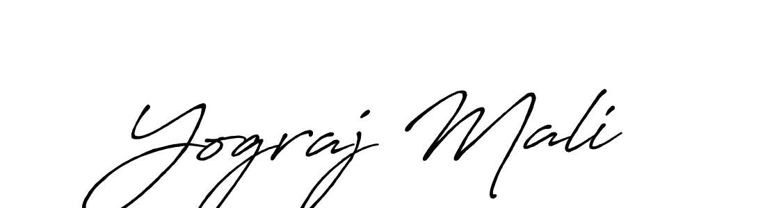 How to make Yograj Mali signature? Antro_Vectra_Bolder is a professional autograph style. Create handwritten signature for Yograj Mali name. Yograj Mali signature style 7 images and pictures png