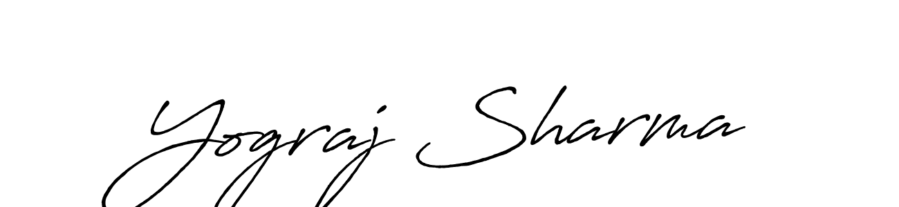 Design your own signature with our free online signature maker. With this signature software, you can create a handwritten (Antro_Vectra_Bolder) signature for name Yograj Sharma. Yograj Sharma signature style 7 images and pictures png