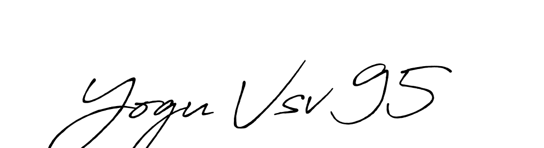 Similarly Antro_Vectra_Bolder is the best handwritten signature design. Signature creator online .You can use it as an online autograph creator for name Yogu Vsv 95. Yogu Vsv 95 signature style 7 images and pictures png