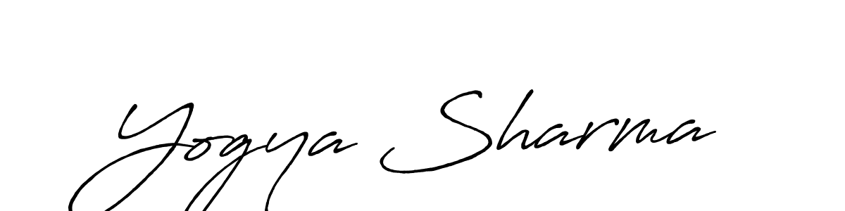 Similarly Antro_Vectra_Bolder is the best handwritten signature design. Signature creator online .You can use it as an online autograph creator for name Yogya Sharma. Yogya Sharma signature style 7 images and pictures png