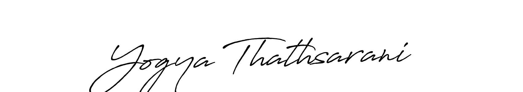 Design your own signature with our free online signature maker. With this signature software, you can create a handwritten (Antro_Vectra_Bolder) signature for name Yogya Thathsarani. Yogya Thathsarani signature style 7 images and pictures png