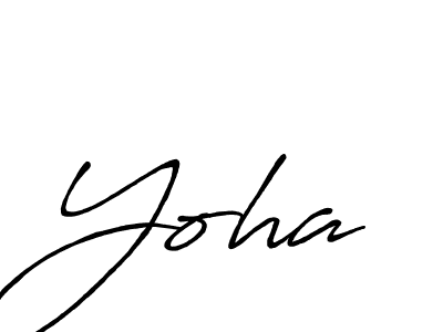 How to make Yoha signature? Antro_Vectra_Bolder is a professional autograph style. Create handwritten signature for Yoha name. Yoha signature style 7 images and pictures png