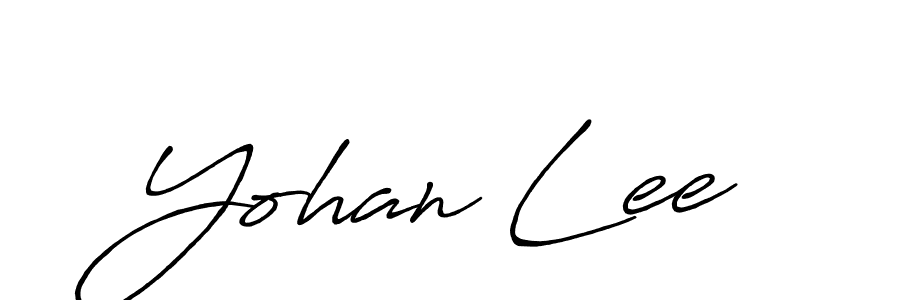 Create a beautiful signature design for name Yohan Lee. With this signature (Antro_Vectra_Bolder) fonts, you can make a handwritten signature for free. Yohan Lee signature style 7 images and pictures png