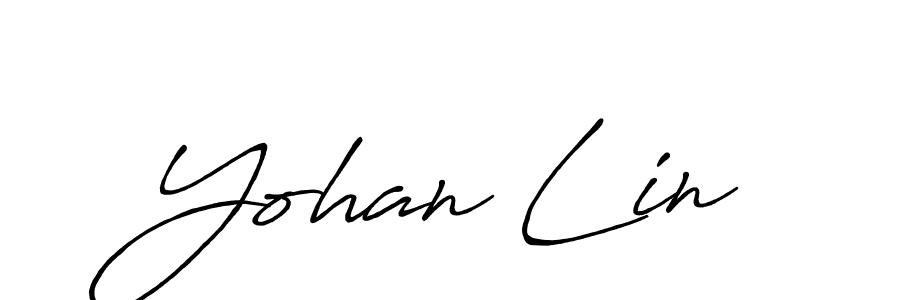 Make a beautiful signature design for name Yohan Lin. With this signature (Antro_Vectra_Bolder) style, you can create a handwritten signature for free. Yohan Lin signature style 7 images and pictures png