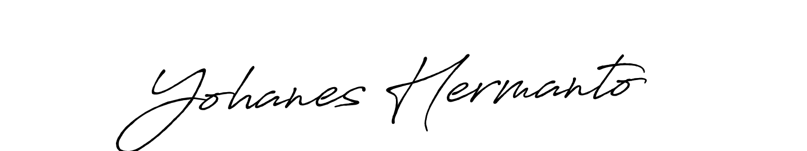 Design your own signature with our free online signature maker. With this signature software, you can create a handwritten (Antro_Vectra_Bolder) signature for name Yohanes Hermanto. Yohanes Hermanto signature style 7 images and pictures png