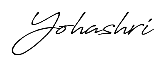 Designed for modern professionals: Yohashri name signature crafted with Antro_Vectra_Bolder script. Ready for digital PDF workflows. Yohashri signature style 7 images and pictures png