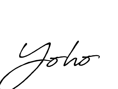 Make a beautiful signature design for name Yoho. With this signature (Antro_Vectra_Bolder) style, you can create a handwritten signature for free. Yoho signature style 7 images and pictures png