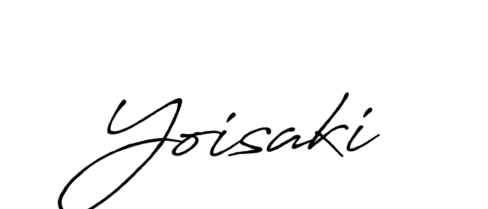 Make a beautiful signature design for name Yoisaki. With this signature (Antro_Vectra_Bolder) style, you can create a handwritten signature for free. Yoisaki signature style 7 images and pictures png